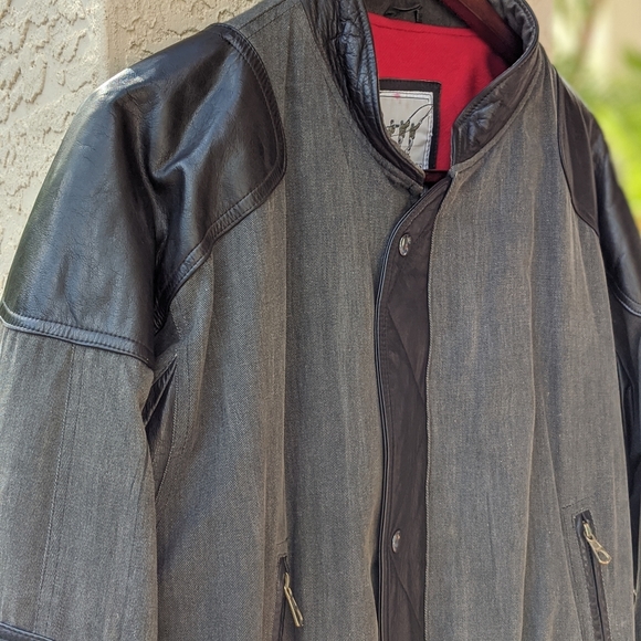 Vintage Henry Cotton's Men Leather Bomber Jacket - Picture 5 of 8